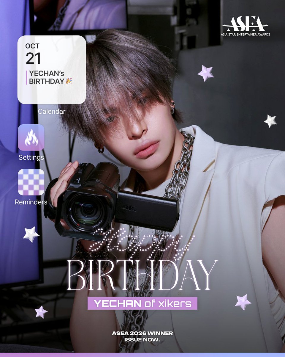 asea_official's tweet photo. 𝗔𝗦𝗘𝗔 𝟮𝟬𝟮𝟲 𝗪𝗜𝗡𝗡𝗘𝗥 𝗜𝗦𝗦𝗨𝗘 𝗡𝗢𝗪📰
#싸이커스 #xikers @xikers_official

2026.10.21 HAPPY #예찬 DAY🎂
생일을 축하합니다!🥳

🏆𝐀𝐒𝐄𝐀 𝟐𝟎𝟐𝟕🏆
#COMINGSOON

💌10월 월간투표 진행 중 (~10/31)
🗳️#아이돌챔프 #IDOLCHAMP #뮤빗 #Mubeat #포도알 #PODOAL

#ASEA #ASEA2026 #ASEA2027
#AsiaStarEntertainerAwards