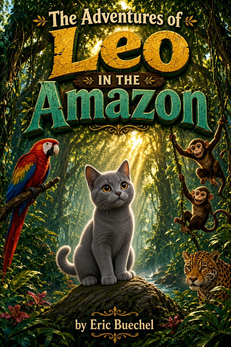 EricBuechel's tweet photo. “The Adventures of Leo in The Amazon” by Eric Buechel. In bookstores worldwide
https://t.co/vcmo4eSJfI
#Fiction #KidsBooks #GrandParents #Grandkids #Kittens #Books #CatsOfTwitter #Cats #Rainforest #Amazonギフトカード https://t.co/pb71quviOr