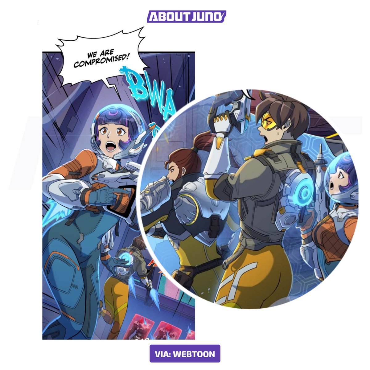 AboutJunoOW's tweet photo. Juno, Brigitte, and Tracer team up to hold back Talon units in #Overwatch: Undivided 🤝 https://t.co/DdsreUKo7T