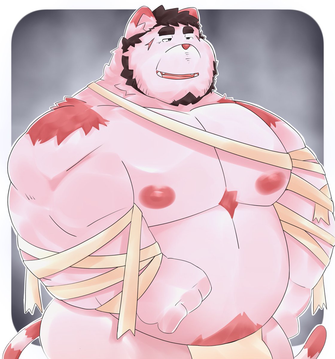 Kobearsfw's tweet photo. He is so mean; he loves making kids cry👿👿👿 #bara #furry  #chubby #Art https://t.co/6Z1c8JEhqe