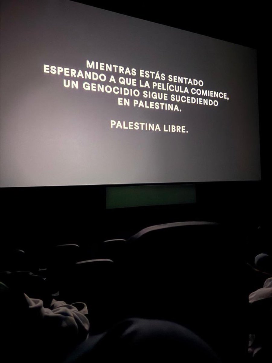 droitstein's tweet photo. Hola @FICM, es cierto que antes de cada película del Festival Internacional de Cine de Morelia 2026 se proyecta este mensaje? De ser así, ¿quién autorizó su difusión? ¿Se trata de una postura institucional del festival?
Favor de aclarar. https://t.co/DdxvhdwC9C