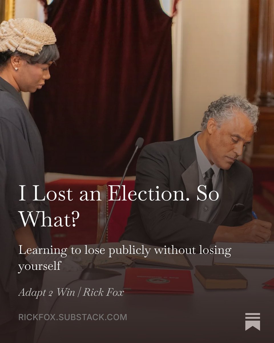 RickFox's tweet photo. I Lost an Election. So What? https://t.co/5dWdhyQXSO https://t.co/bfvdSSz3PR