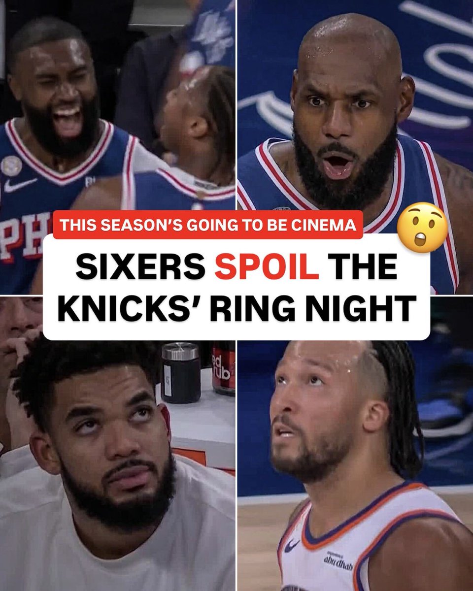 SportsCenter's tweet photo. PHILLY TAKEOVER IN NEW YORK 🗣️🔥

These Sixers vs. Knicks games are going to FEED FAMILIES 💯 https://t.co/oARKRYUeoj