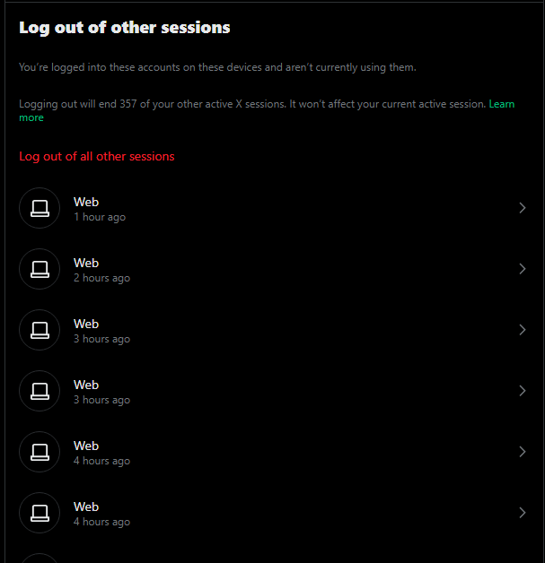Pygowsky's tweet photo. I have 357 sessions 😭 https://t.co/03kru4seEw