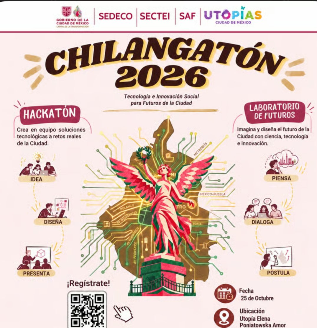 cet1_wcb's tweet photo. 🚀 ¡Llega el CHILANGATÓN 2026!
Tecnología e Innovación Social para Futuros de la Ciudad.
¿Tienes una idea que pueda mejorar la CDMX? El Chilangatón 2026 es para ti. 🧠✨
¡No te quedes fuera!
#IPN #CET1 #HUELÚM https://t.co/eT7Yxw2GFg