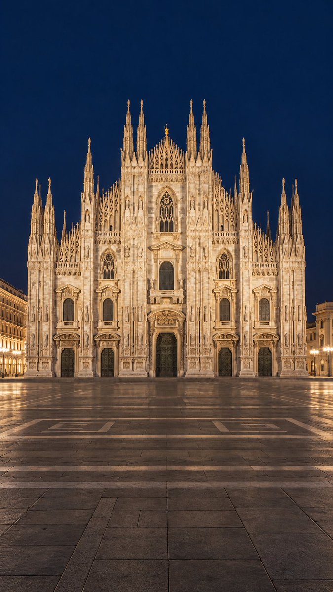 RothsAdrian's tweet photo. Milan’s Duomo after dark. ✨

Every spire draws your eyes upward. There’s something about this glow that makes you pause—and forget whatever was on your mind.

Which building has ever left you speechless? https://t.co/CSxgGPRHWQ