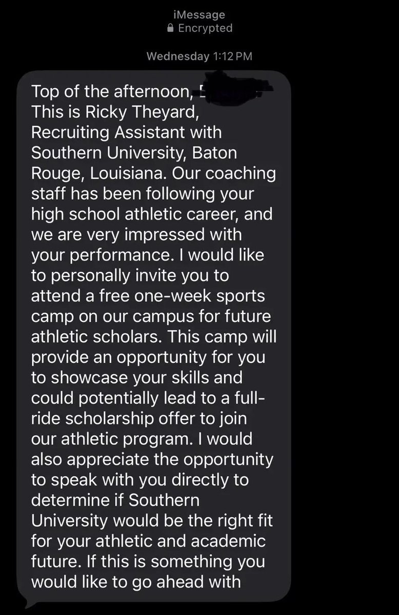 _ZackBerry's tweet photo. ‼️ RECRUITS BEAWARE ‼️. 

This number is not associated with @rickytheyardjr  or any other staff member with @GeauxJags ‼️ if you have been contacted by this number , understand they are NOT APART OF SOUTHERN UNIVERSITY FOOTBALL STAFF. https://t.co/3QjhWXikrI