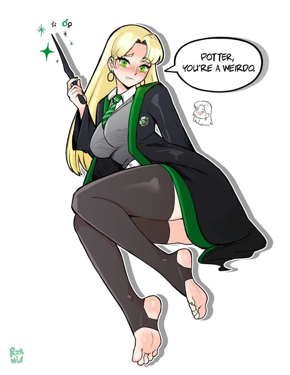 rickl1n's tweet photo. #DracoMalfoyfem #FeetOfTheDay #pinupart #illustration‌‌ https://t.co/fdb9C5FA44