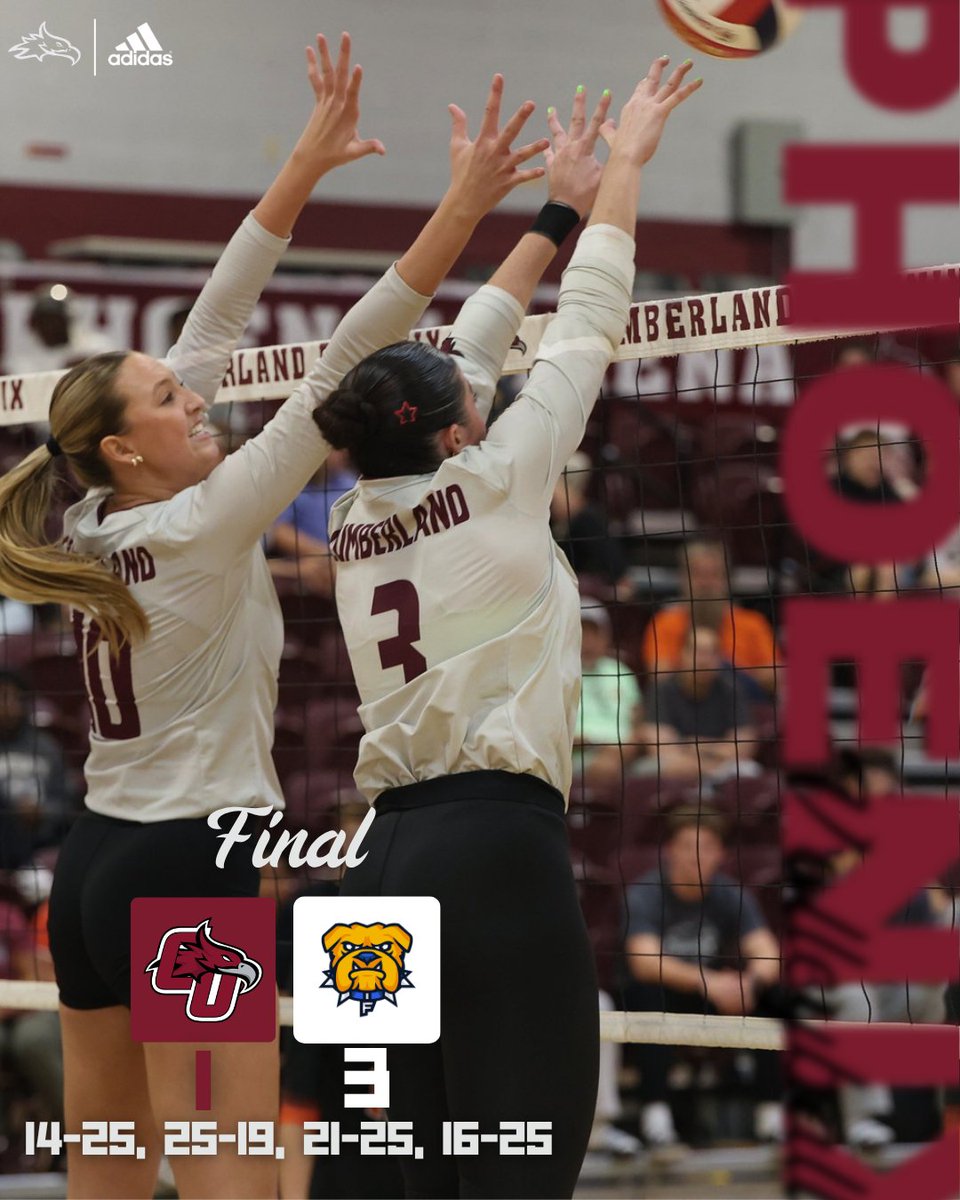 GoCUPhoenix's tweet photo. Final from Nashville.

Fisk takes down the Phoenix in four in Cumberland's final non-conference match of the season. 

#WeArePhoenix https://t.co/DYNMkAz5LH