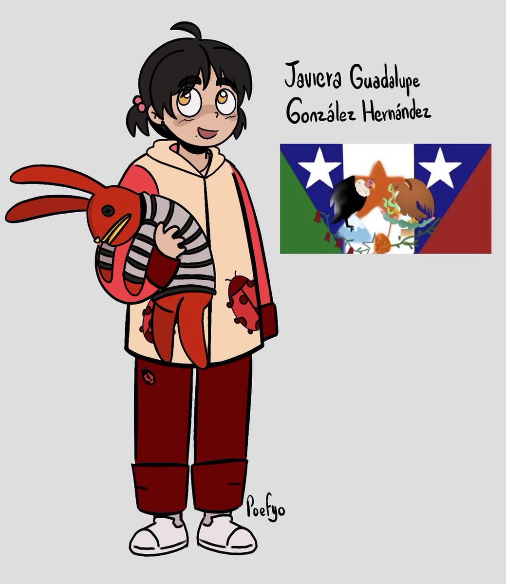 Poefyo's tweet photo. Les presento a “Lele” el diseño de la bandera es de @Bracelette222 luego la simplifico cuando sean bolas con patas porque está bien complicada #mexchi https://t.co/fZav3Xuc9a