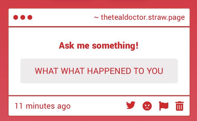 tealdoctor's tweet photo. What ?? WHAT are you talking  about ?! 

WHO ARE YOU
what is this 

IM me— im dual pistol! dual— what else could I be?? https://t.co/y7qT7lGr1t