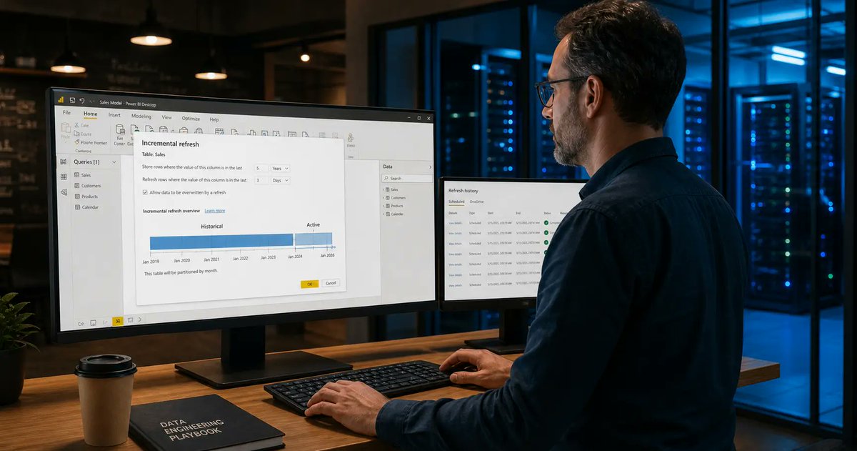 aibuzzblog's tweet photo. Power BI incremental refresh โ the ultimate 2026 performance guide. ๐โก Setup, query folding, hybrid tables, Fabric integration, and the five most common mistakes.
https://t.co/G734kny0Yi
#AIBuzz #PowerBI #IncrementalRefresh #MicrosoftFabric #DataEngineering https://t.co/o0iwsfAA3I