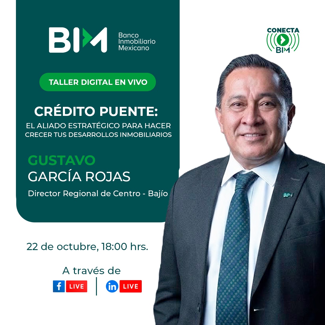 InversionInmob's tweet photo. 🏘️ ¡No te pierdas el taller digital del @bimbanco!

Gustavo García Rojas hablará sobre el crédito puente como herramienta para el desarrollo inmobiliario.

📅 22 de octubre | 18:00 h

🔗 Regístrate: https://t.co/p6xJjunnQb https://t.co/2AqmCD5EGB