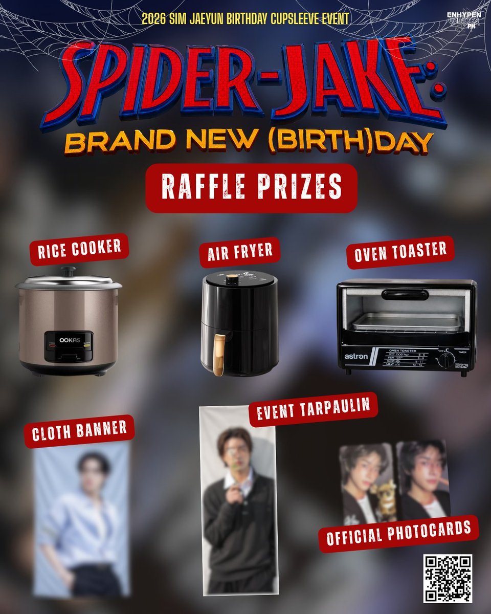 en_updatesph's tweet photo. SPIDER-JAKE: BRAND NEW (BIRTH)DAY 🕷️

Watch out, SPIDEYUN is swinging its way to Manila! 👀🕸️ Celebrate JAKE’s 24th birthday with us this November 15! 

📍 Coffee Chapters
🗓️ November 15 (Sunday)
🕑 2:00 - 5:00 PM
🎟 https://t.co/VPWLGBqoCM

See you there, ENGENEs! 🥳🕷️

#SpiderJakeCSE
#ENHYPEN_JAKE
#HappyJakeDay
#TEAMEUPH