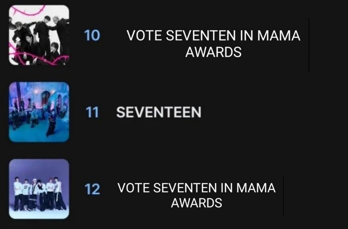 felinology_'s tweet photo. ‼️ [ SEVENTEEN REMAINED IN RANK 11] ‼️

CARATs should be more focus and serious rn in mama voting since tom is the deadline.

I hope you guys are still active , vote on Mnet now and Mass the TAGS here by RT &amp; REPLY 

🔗: https://t.co/gMkm0cSpOD

#2026MAMAVOTE #SEVENTEEN https://t.co/NCtGoQDmQs