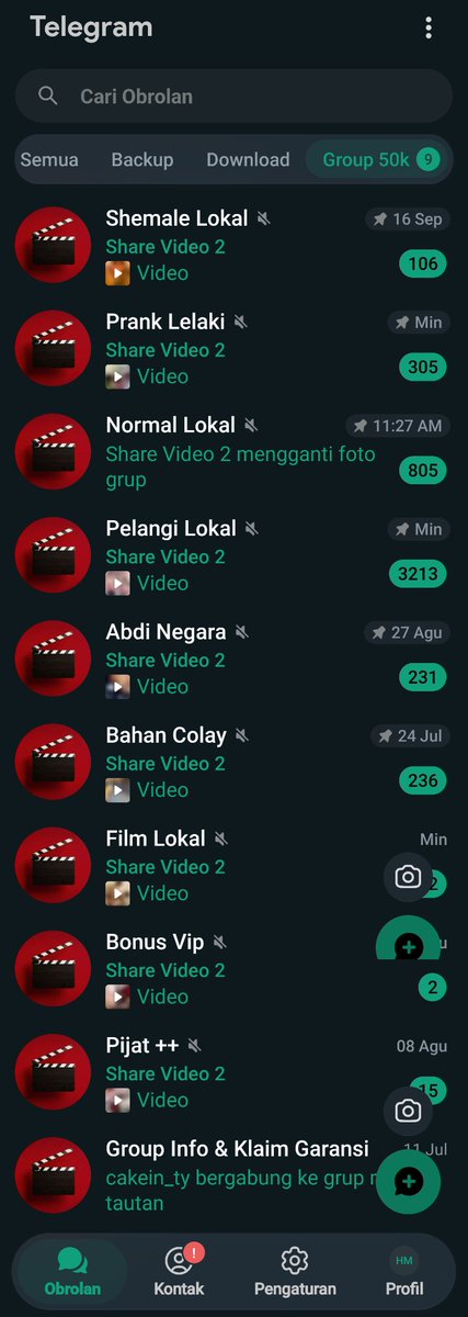 mulaAINTaTHANG_'s tweet photo. Banyak yg baru &amp; full 🔥

🇲🇨 : 50 RIBU (10 GROUP)
🇲🇾 : RM 25.53 (10 GROUP)
🇺🇸 : $12,74 USD, GET 10 VIP GROUP

Telegram : https://t.co/uw4WnF8Euh

✅ Permanen, sekali bayar, update!
✅ Gay, normal, vgk, shemale, dll
✅ Member yg sudah join 5000+ 
✅ Full Durasi 900+ video, HD https://t.co/HmHFynP6Qq