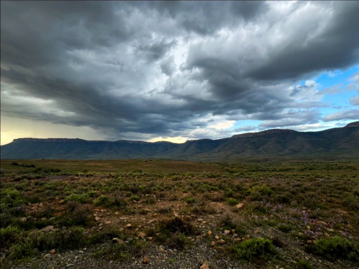 SANParksKrNP's tweet photo. Dramatic scenes over #KarooNationalPark beautifully captured by 📷Chanene le Roux #LiveYourWild #WildBackYard @SANParks https://t.co/apQqXH1SWO