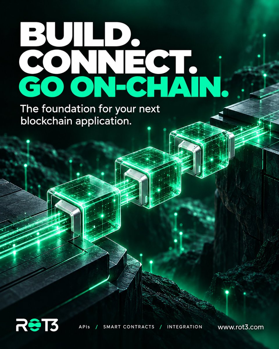 rot3com's tweet photo. Your next blockchain application starts with connecting the right pieces. ROT3 develops customizable software and integrations that bring your productโs on-chain vision into focus.
Letโs build around your requirements: https://t.co/7RxPyK9jii
#ROT3 #BlockchainDevelopment #Web3 https://t.co/U0qcnz6ozT