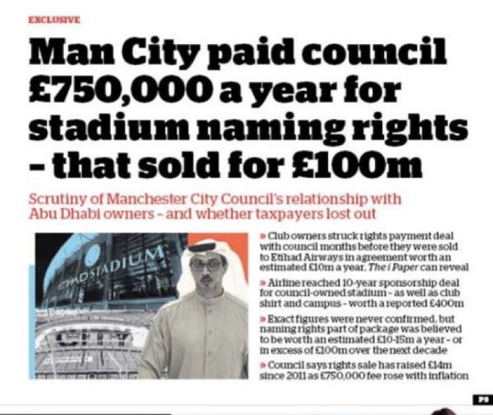 SimonDanczuk's tweet photo. This from Labour Manchester City councillors is verging on misconduct in public office. They seem to have swindled residents out of around £86 million, on @theipaper’s calculations. The dodgy relationship, continued under Burnham, with the Abu Dhabi owners is beginning to stink. https://t.co/2TFwsNsO4Q