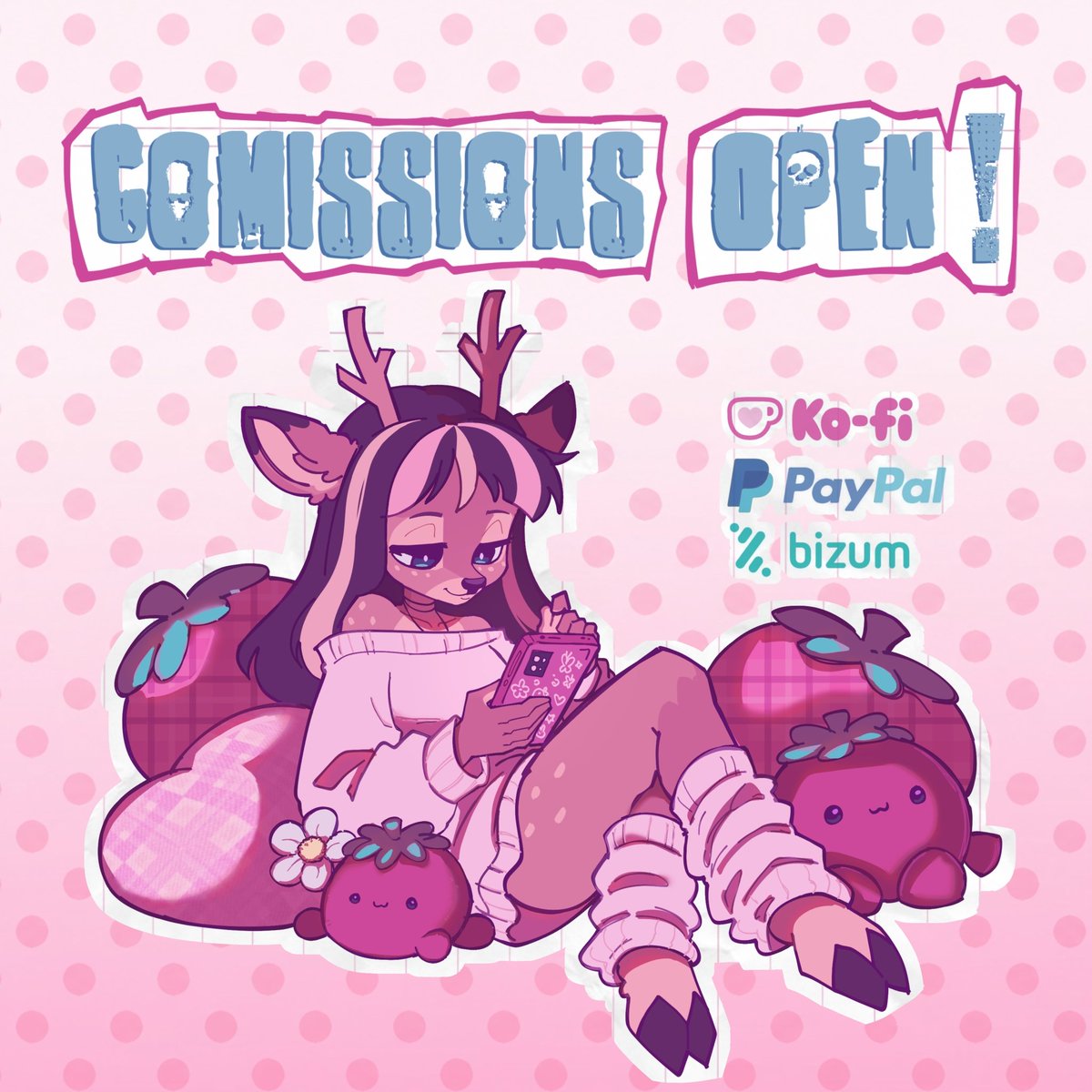 THEDEADDOE's tweet photo. hello COMMS OPEN!!!!

https://t.co/CNPUGezhIm https://t.co/c5pLbvLTxS