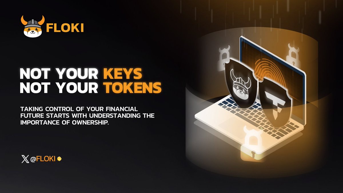 FLOKI's tweet photo. NOT YOUR KEYS, NOT YOUR TOKENS

If your $FLOKI / $TOKEN is anywhere other than in your own wallet, you need to realize that they do not truly belong to you. It’s why they say, 'not your keys, not your tokens.' Better be safe than sorry! ⚠️

More info 👇
 https://t.co/PcOdAGHbul