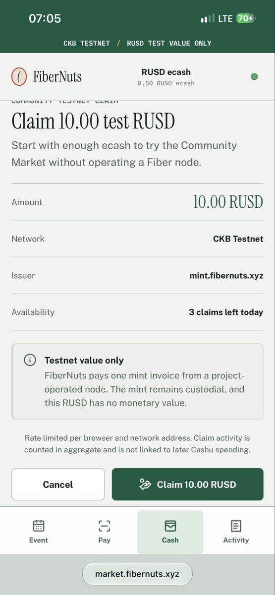 Code3ks's tweet photo. Update: you can claim tesnet RUSD to test the community market app on fibernut

It’s also my birthday :

Link 👇 https://t.co/o7kVxPtCvi
