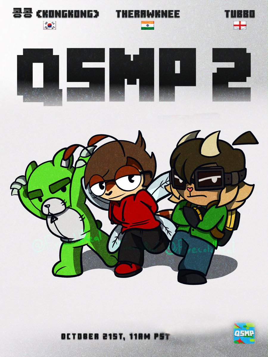 FirecoldReal's tweet photo. #QSMP está de vuelta! 🌐🐻‍❄️13/?                  

#QSMP2art #QSMP2 #KongKong #therawknee #tubbo https://t.co/lKoYwMrHov