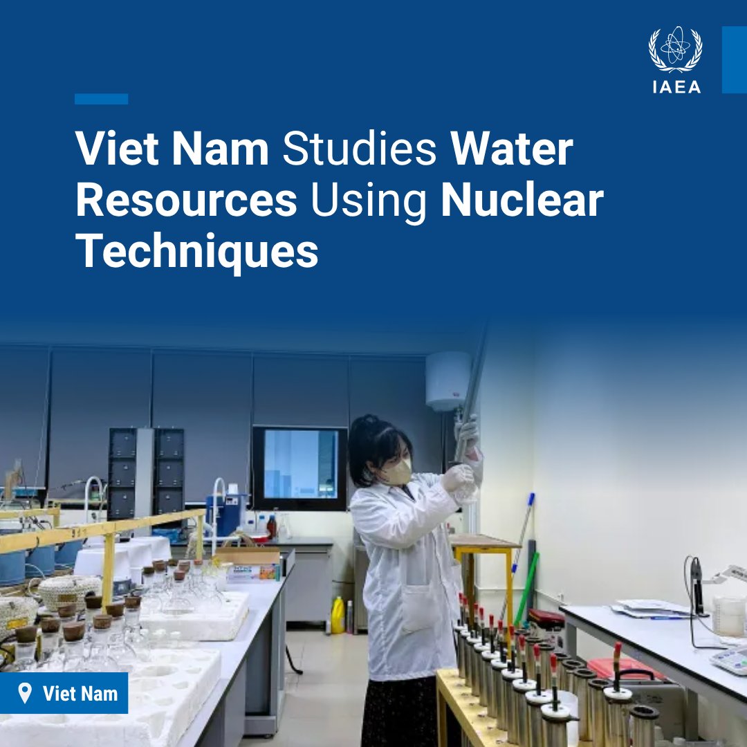 iaeaorg's tweet photo. From the Mekong River Delta to the Red River Delta, Viet Nam is using nuclear-derived techniques to better understand its water resources. After more than four decades applying isotope hydrology with IAEA support, the country is now sharing its expertise with other nations in the Asia-Pacific region.

Read more: https://t.co/FAfYCvVne2