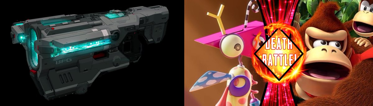 DeathBattleBot's tweet photo. DEATH BATTLE with the BFG-9000! Zooble VS Donkey Kong https://t.co/NpGq4CfXNd