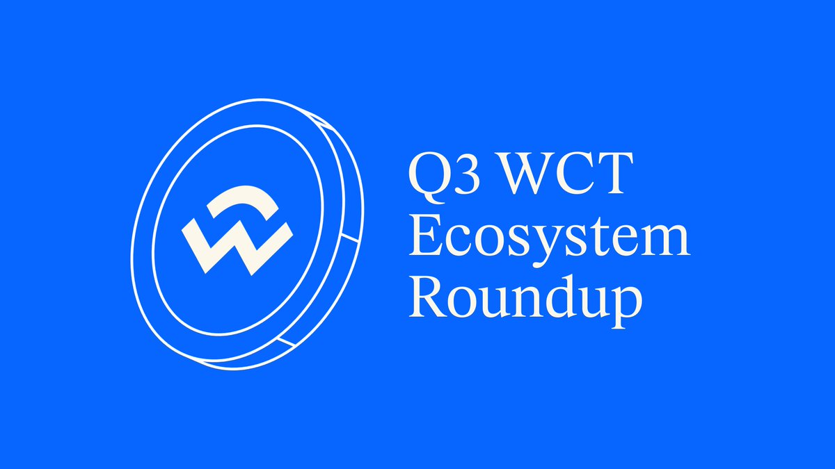 wctclub's tweet photo. LIVE: The $WCT Ecosystem Roundup is here.

Inside: a Q3 overview for the community covering governance, staking, rewards, and ecosystem growth. https://t.co/OPYl33BZss