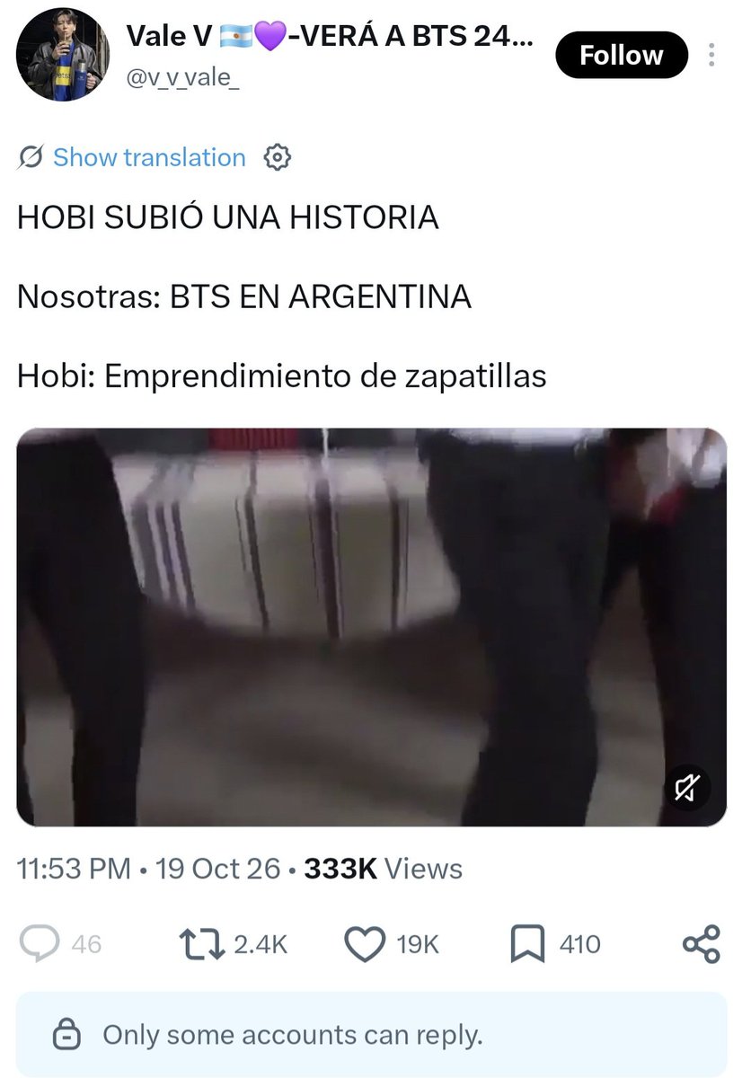 jhsbestdancer's tweet photo. funny how it's all latam rats that mocking hoseok for hyping his own collab with a huge brand n appreciating his friends n colleagues who have supported n always support him
fasten your seatbelt @kookletas @Minjkmon @v_v_vale_ @thvmayy_  Oct 22 he will post MORE about the shoes https://t.co/BBUMS9eNmG