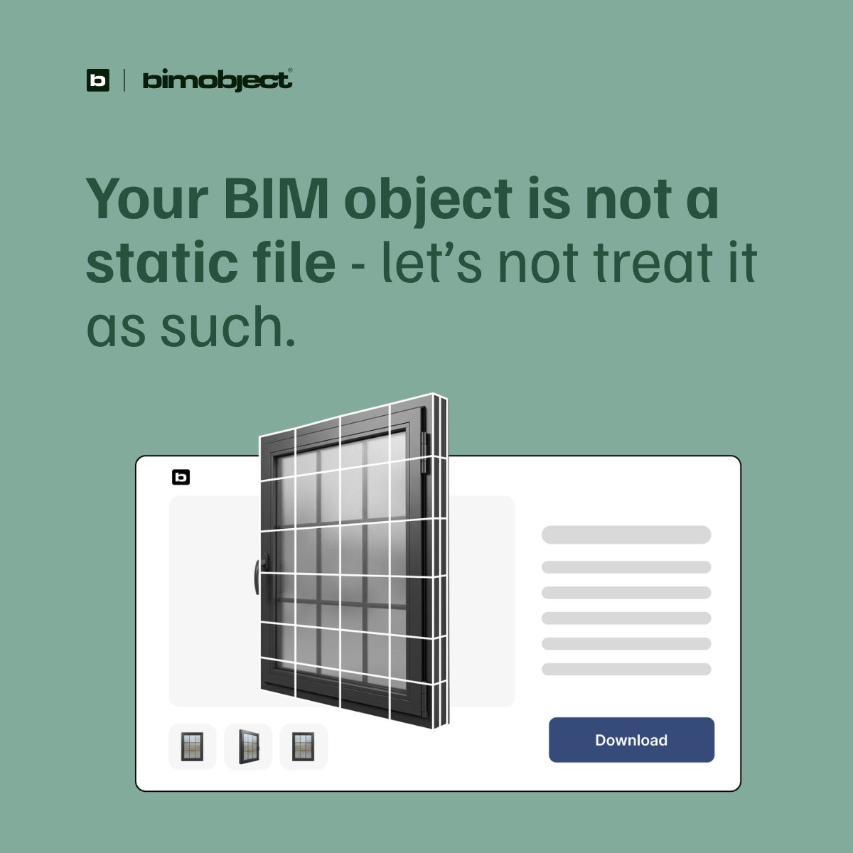 BIMobject's tweet photo. Having BIM files is good, but not enough. BIM content needs to be reviewed and maintained over time. This helps professionals trust and use your products, while protecting the value of your BIM investment.

Book a FREE audit 🔗  https://t.co/8ZUtI6OPGn https://t.co/YvzEM1ZZRF
