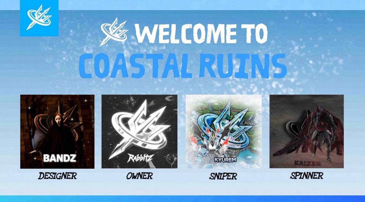CoastalRuins's tweet photo. Welcome our newest additions to the team! 🌊🔱

@bandzgfx @Rabbitz @KyuremSnipes @oKa1zen 

#CoastToCoast https://t.co/WQe7cG19fI
