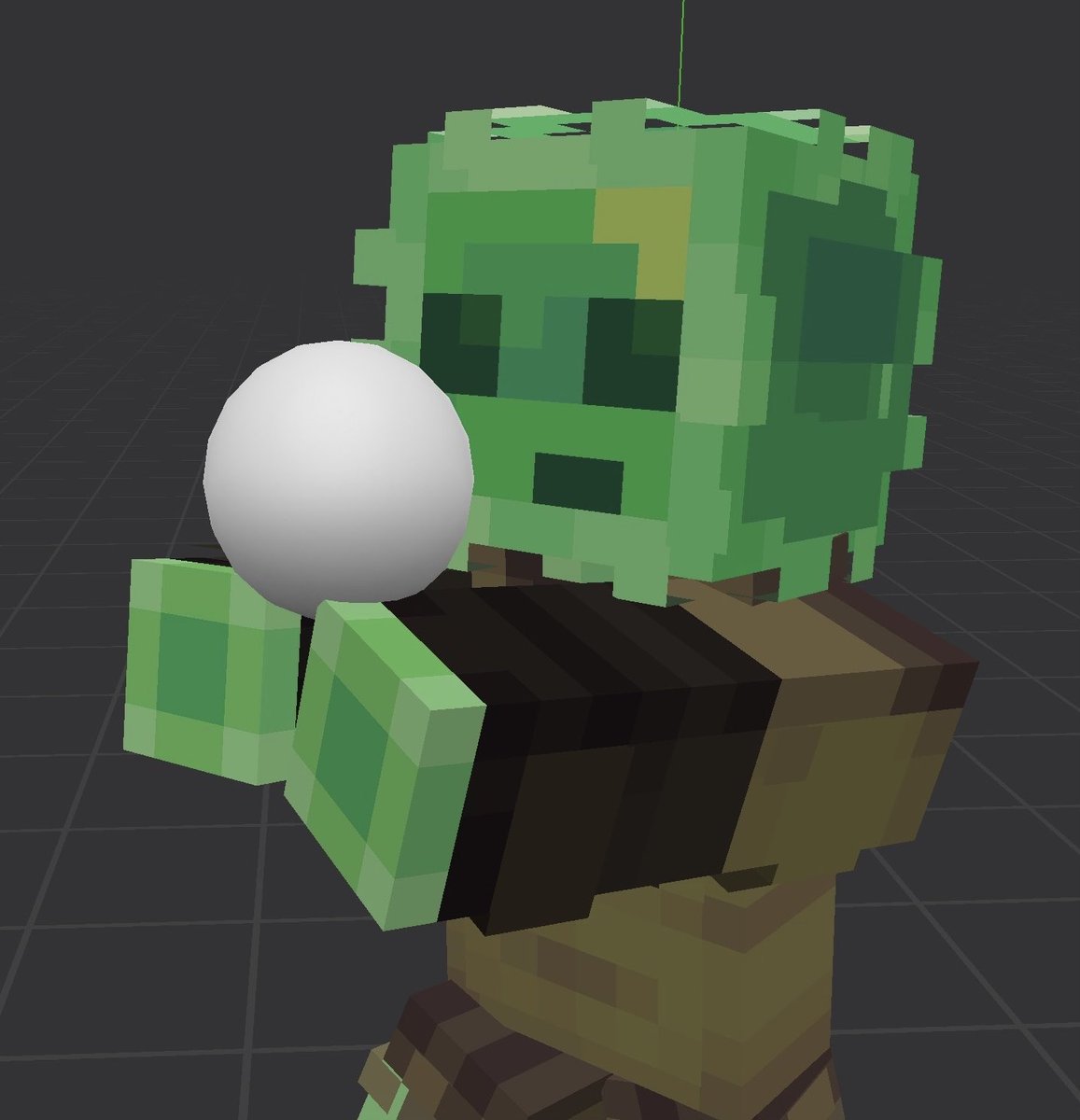 ThatSlime_'s tweet photo. I tried Prisma 3D for the first time with my Minecraft skin. I was supposed to be holding Verity. https://t.co/saMqAwkKHz