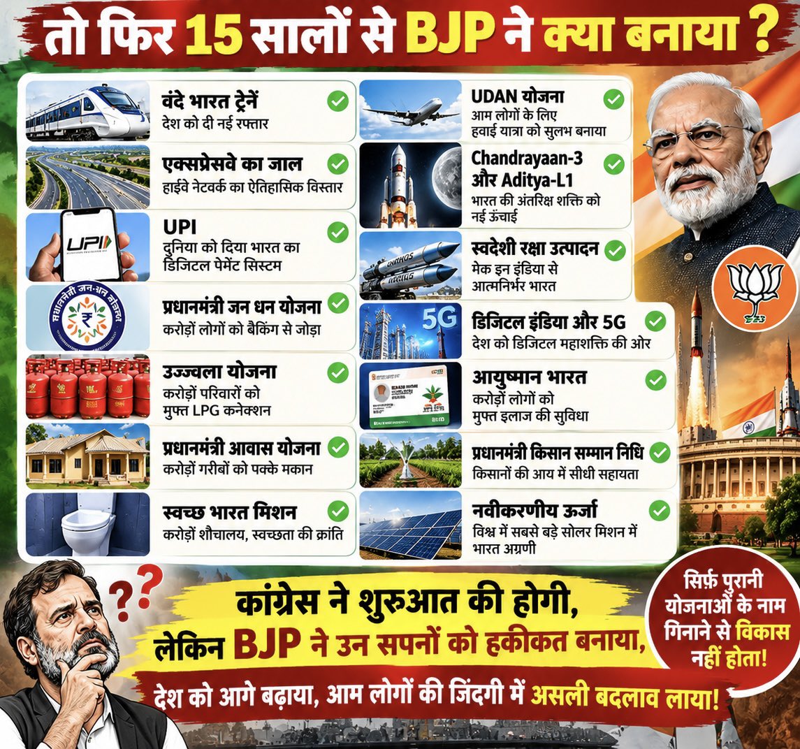 smtbdn's tweet photo. @Bhumika_2024 इतिहास गिनाने से राजनीति नहीं चलती, और सिर्फ़ नाम गिनाने से विकास साबित नहीं होता! 🔥

आधा इतिहास दिखाकर पूरी कहानी बताना कहाँ तक सही है? 😉🇮🇳

#BJP #Congress #IndianPolitics #Vikas #भारत https://t.co/EIaJENg03L