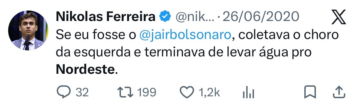 rodri_ecb's tweet photo. então quer dizer que nikolas ferreira faz vídeo fingindo se importar com o nordeste mas debocha da região 

época de eleição faz milagre mesmo https://t.co/Sz7flwTTtE