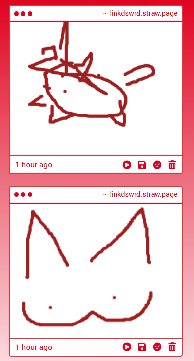 LINKDSWRD's tweet photo. ㅤ
ㅤ
ㅤㅤㅤ“  AWWWWWWWW .ᐟ.ᐟ.ᐟ
ㅤㅤㅤThese are SO cute ,  thank you .ᐟ   „
ㅤ
ㅤㅤㅤSword is going to be staring at these
ㅤㅤㅤdrawings for a  . .  long time
ㅤ
ㅤ https://t.co/WHnoO2B4SJ