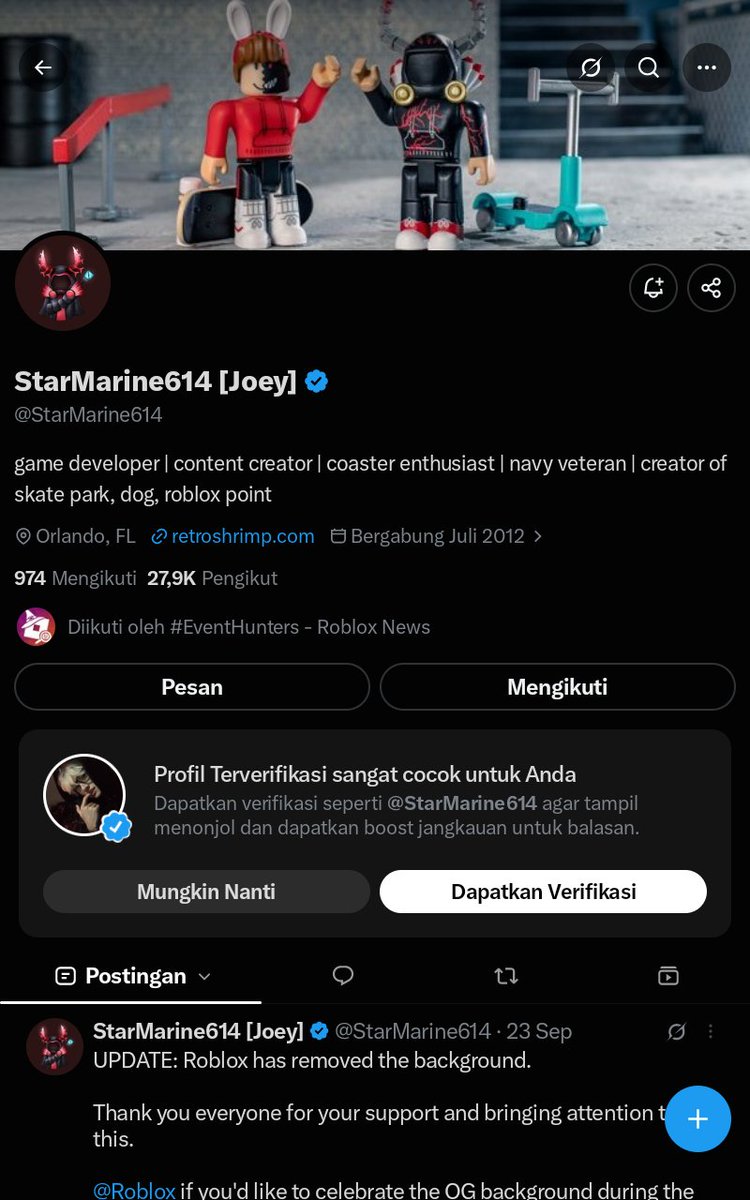 movbid's tweet photo. @RBXEventHunters @StarMarine614 Followed! user : moreezar https://t.co/CrpTcGfOiJ