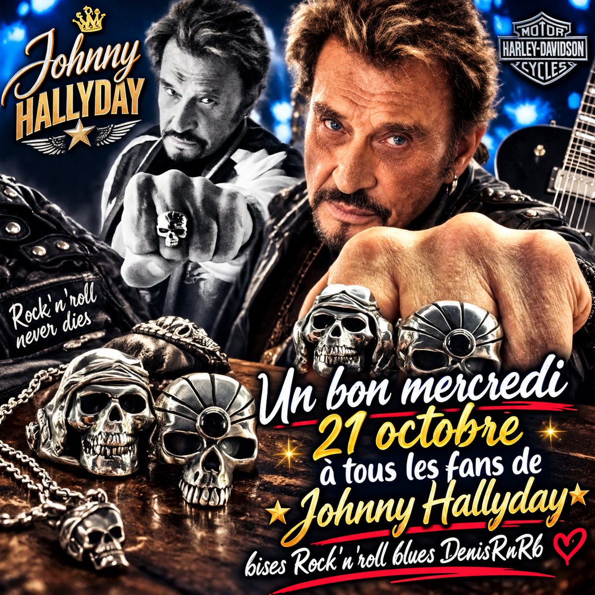 denisgueldry's tweet photo. #TeamHallyday #EternelJohnny #DuRespectAJohnnyEtLaeticia #JohnnyHallyday83Ans @LHallyday @JohnnySjh https://t.co/tXWvL2Hty7
