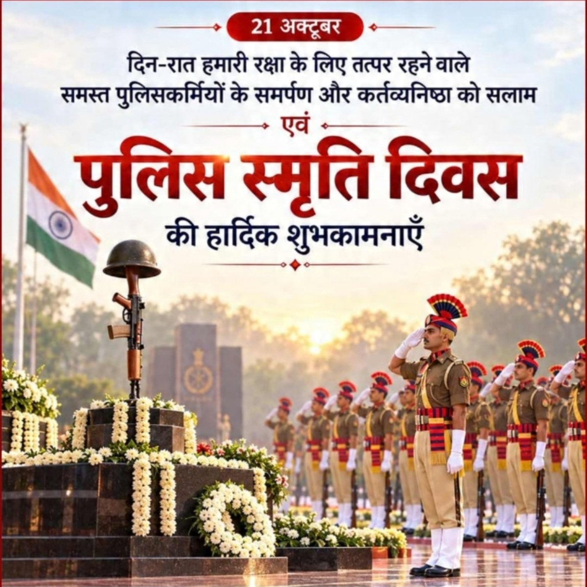 Igp_Jodhpur's tweet photo. आज की सुबह... हमारे अमर वीरों के अदम्य साहस और सर्वोच्च बलिदान को समर्पित!

मातृभूमि की रक्षा में अपना सर्वस्व न्यौछावर करने वाले हमारे अमर प्रहरियों को शत-शत नमन ।

#Amarprahari #Rajasthanpolice #Shaheeddiwas #Salutetoheroes #jaihind https://t.co/N1k9jgapi5