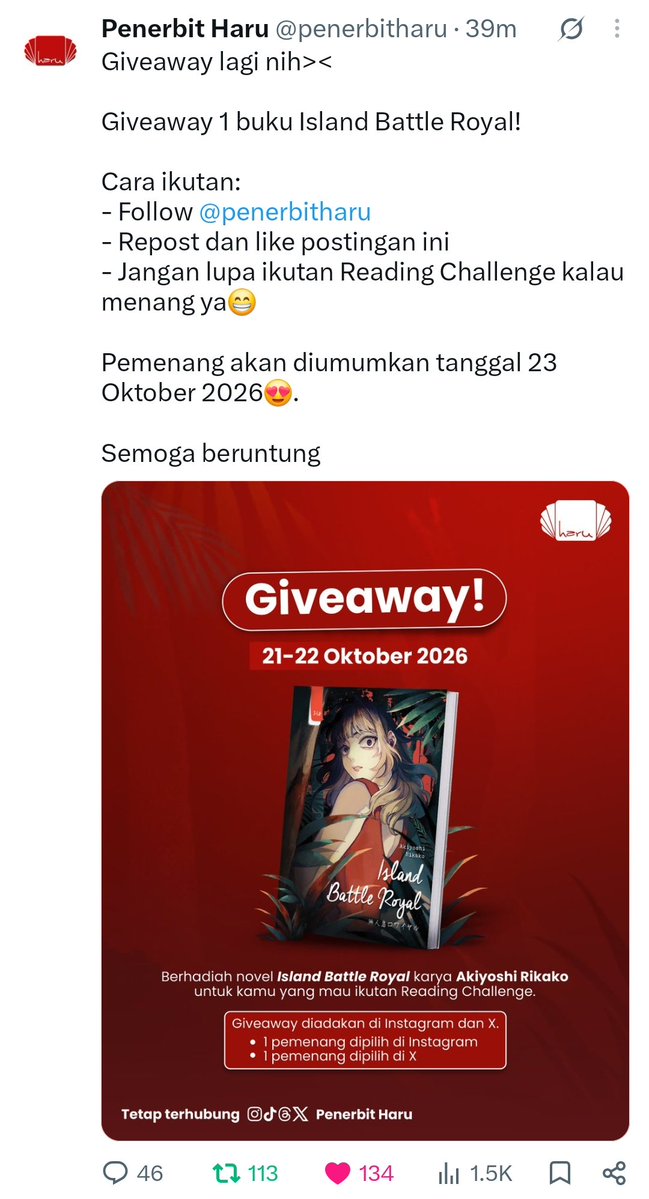dolsceisa's tweet photo. @penerbitharu donee all rules min terimakasih ga nyaa wml hehee https://t.co/lul9atV8LU