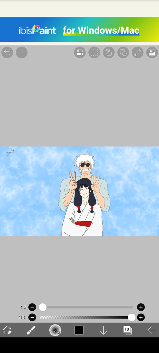 Baka_Rey's tweet photo. Not satisfied, I decided to try making a wallpaper for myself, and I got carried away with this GojoHime ship... (I still need to draw ShokoHime)

     #gojohime #gojo #fanart #utahime #jjk https://t.co/5UvGaSggT7