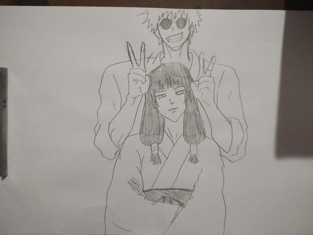 Baka_Rey's tweet photo. Not satisfied, I decided to try making a wallpaper for myself, and I got carried away with this GojoHime ship... (I still need to draw ShokoHime)

     #gojohime #gojo #fanart #utahime #jjk https://t.co/5UvGaSggT7