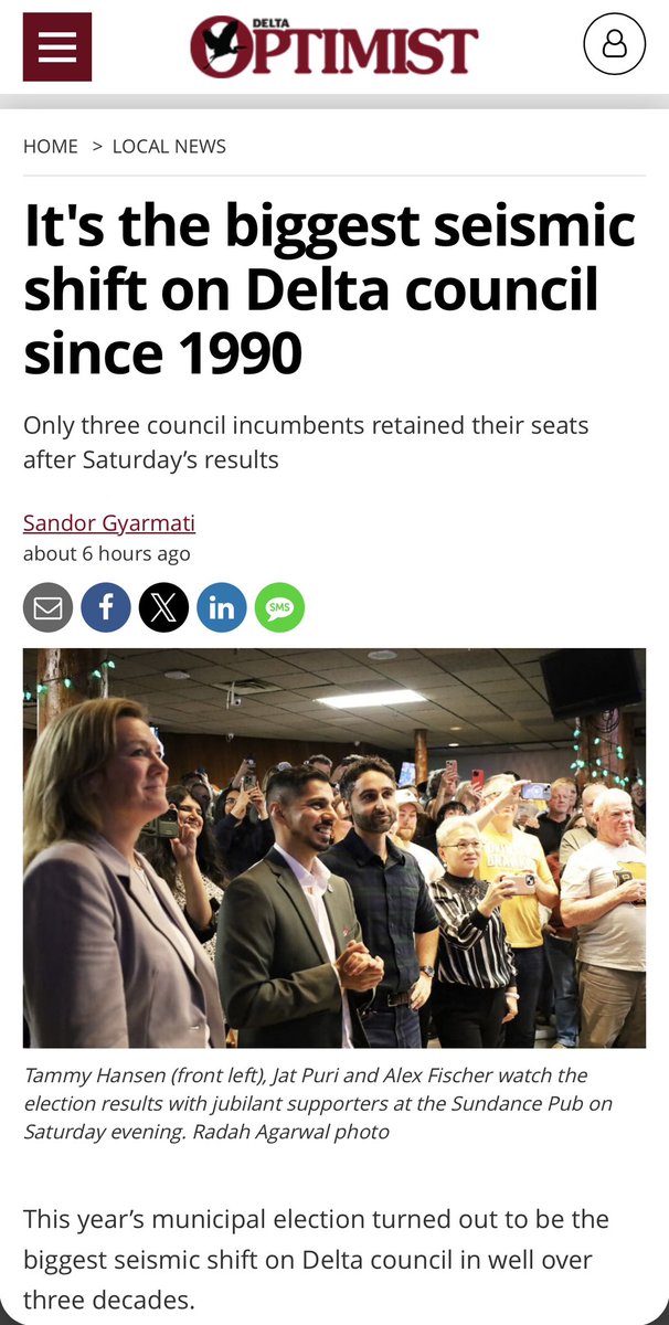 JasJohalBC's tweet photo. One issue we dug into on our Global BC municipal election night panel was how much Bill 44 drove the anti-incumbency vote. Plenty of factors shaped each community, but I expect significant pushback on Bill 44 no matter who wins provincially on Saturday. #bcpoli #vanpoli https://t.co/iJWkrjzKpu