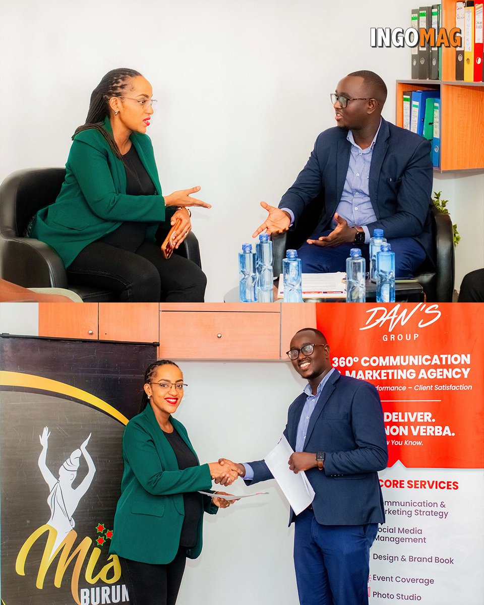 MissBurundi_Org's tweet photo. Dan’s Group, partenaire principal audiovisuel de #MissBurundi2026

Dans le cadre de la poursuite de sa collaboration avec l’organisation Miss #Burundi pour l’édition 2026, une réunion technique a été tenue afin de préparer les prochaines étapes du concours.
#IngoTujane
#DansGroup https://t.co/MDQINmVTKY