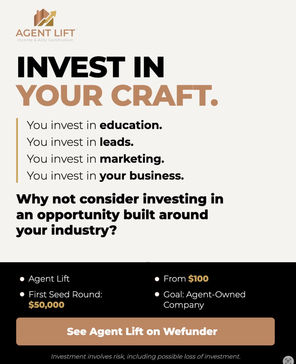 socialstartnow1's tweet photo. AGENT LIFT, INC
Is Future of the Modern Real Estate Agent
https://t.co/zbmbWjyy99   #spaceX #newtothestreet #NASDAQ #otc #AI #wsj #nytimes #business #reuters #forbes #yahoofinance #cnn #bet #foxnews #latimes #MSN #usatoday #gold #silver #vote #realestate #realtor #homes #zillow #crowdfunding #remax @socialstartnow1