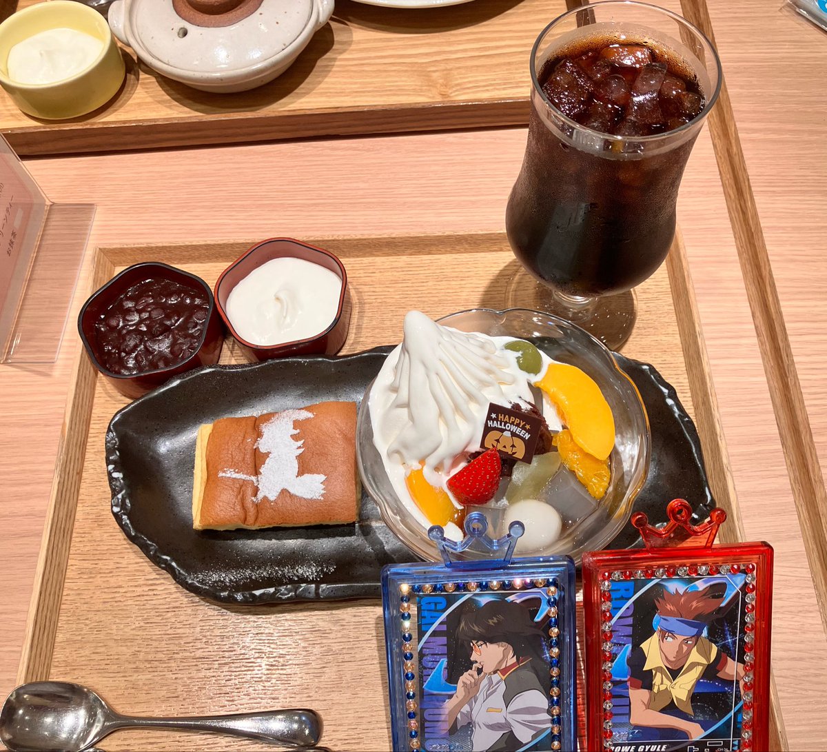 ren_seed_'s tweet photo. 阪急デパートの甘味屋さんで生どら焼きとあんみつのセット☺️
美味しい～！ https://t.co/OGkVczf1aj