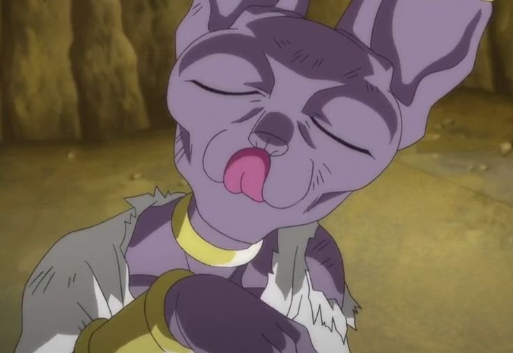 Isengarddescend's tweet photo. I love when Beerus makes cat-like gestures or just acts like a cat in general. He's just a big kitty ❤️❤️ https://t.co/wCJ8JYCz9p