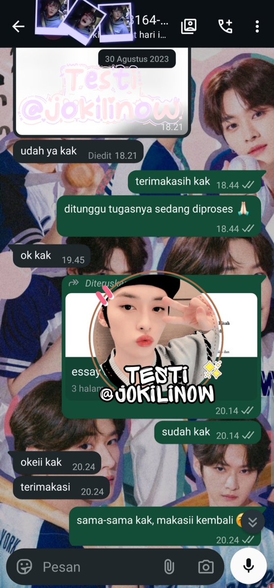 jokilinow's tweet photo. Joki Tugas Makalah ✓
Joki Tugas Essai Essay ✓
Joki Tugas Review Jurnal ✓
Joki Tugas Teks Debat ✓
               [ 30/08/2023 ]

🔗 Open Joki Tugas CV, PPT, Paper, Review Jurnal, Tulis, Opini, KTI, Artikel, Makalah, Laporan, Poster Infografis, Motivation Letter, Bahasa Inggris https://t.co/PgouPZL0uM