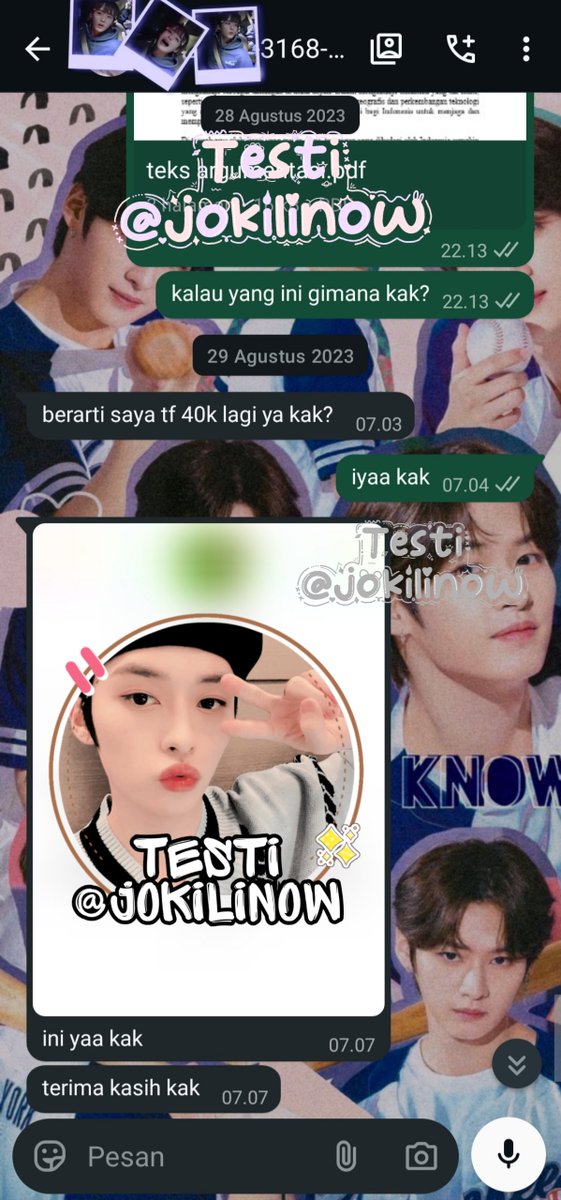 jokilinow's tweet photo. Joki Tugas Makalah ✓
Joki Tugas Essai Essay ✓
Joki Tugas Review Jurnal ✓
Joki Tugas Teks Debat ✓
               [ 30/08/2023 ]

🔗 Open Joki Tugas CV, PPT, Paper, Review Jurnal, Tulis, Opini, KTI, Artikel, Makalah, Laporan, Poster Infografis, Motivation Letter, Bahasa Inggris https://t.co/PgouPZL0uM